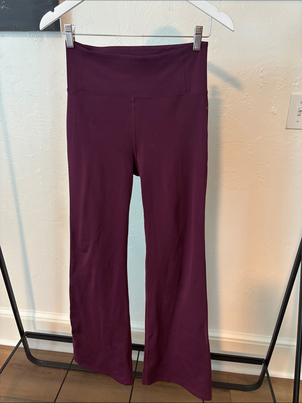 girlfriend collective Plum High-Rise Flare Leggings